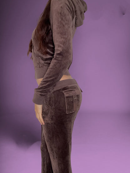 Juicy Couture Brown Velour Scotty Dog Tracksuit ♡ S/M