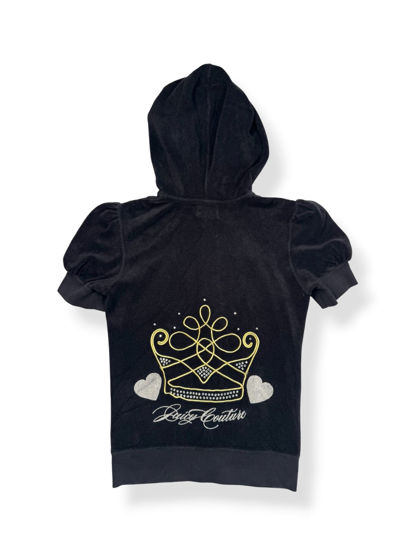 Juicy Couture Black Towelling Short Sleeved Zip Up ♡ S