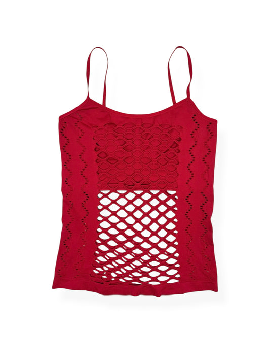Red Fishnet Cami
