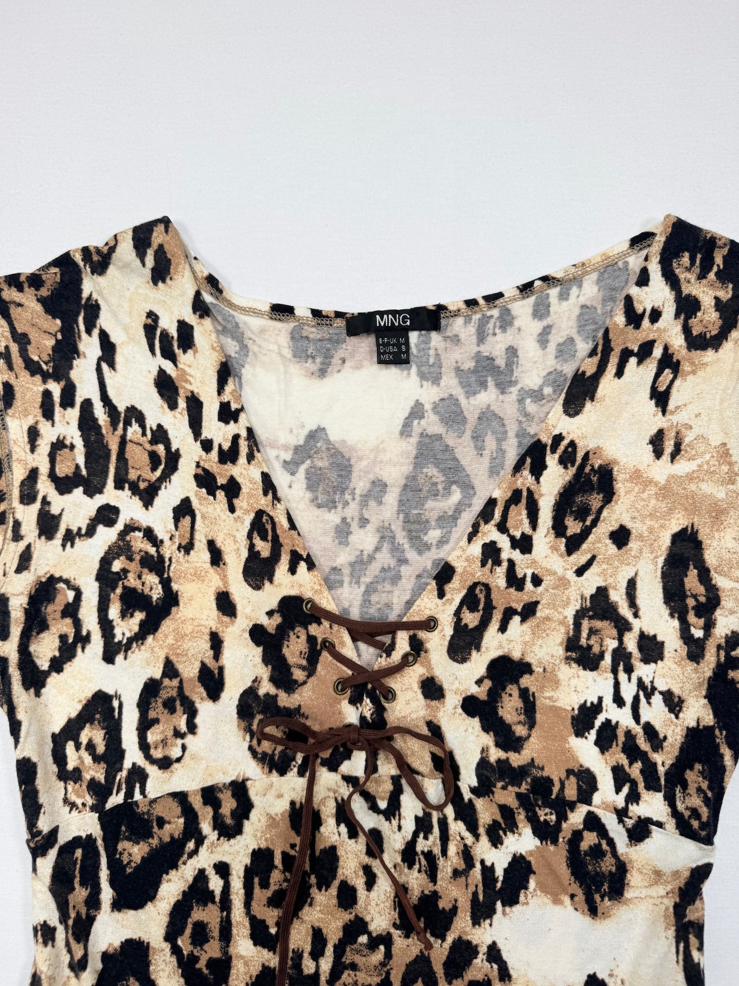 Lace Up Leopard Top ♡ S/M