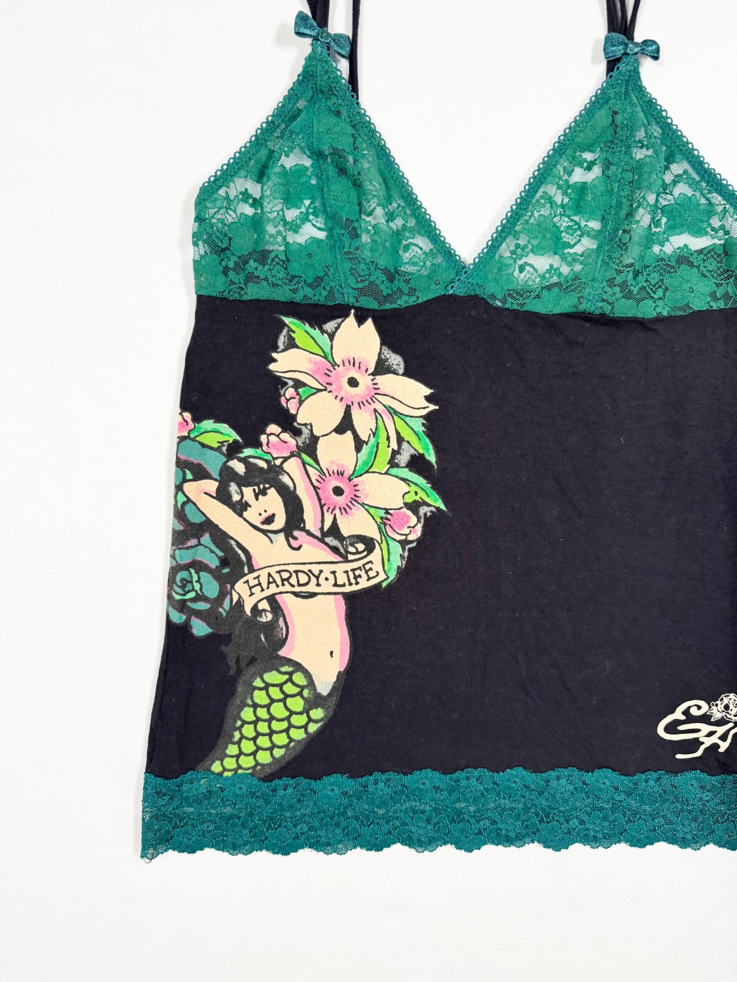 Ed Hardy Green Lace Cami ♡ Size S
