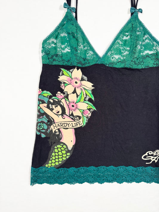 Ed Hardy Green Lace Cami ♡ Size S