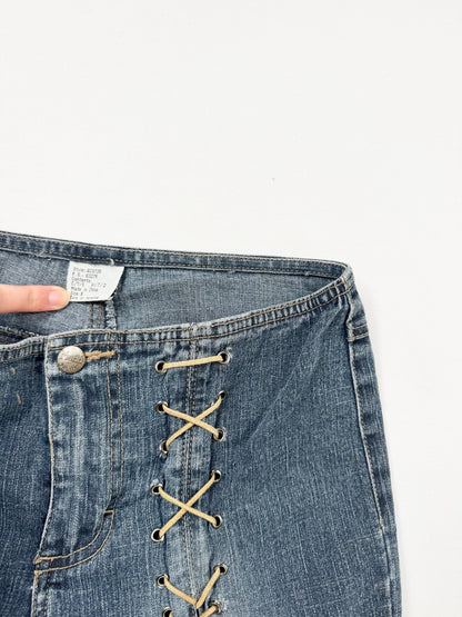 Mudd Lace Up Flared Jeans ♡ S