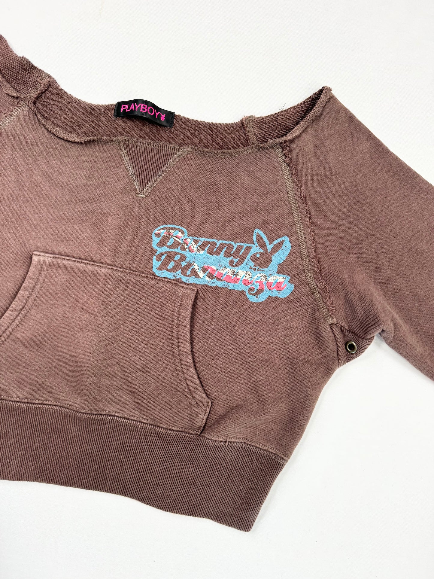 Playboy Brown Cropped Sweater ♡ S