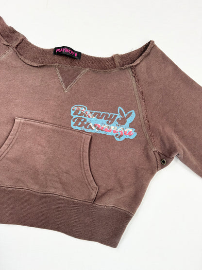 Playboy Brown Cropped Sweater ♡ S