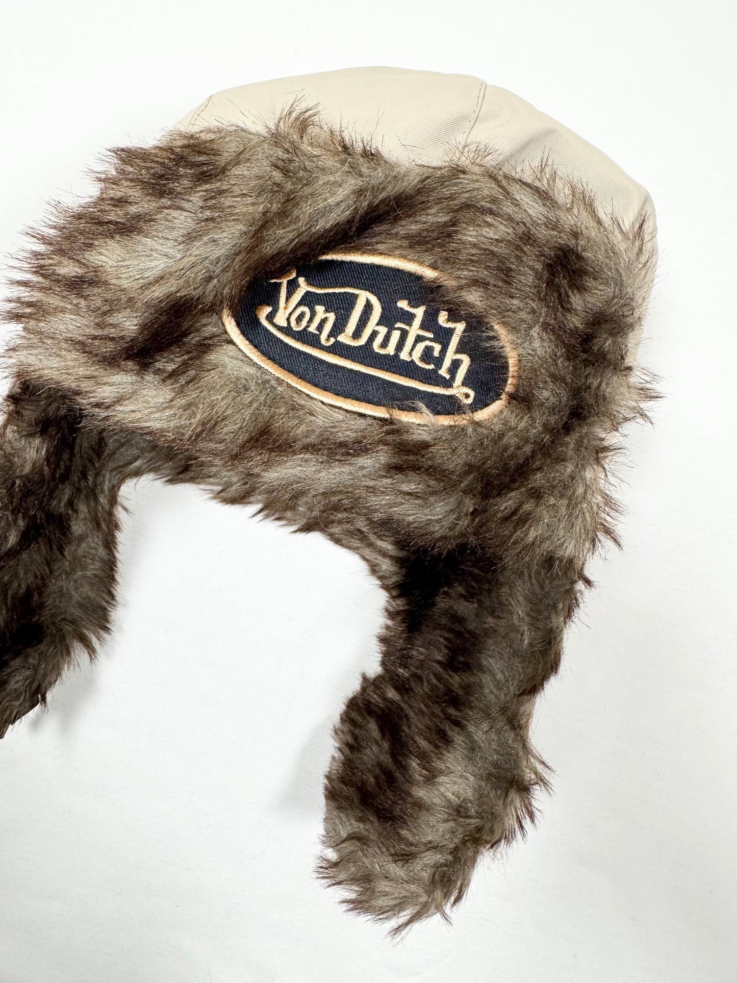 Beige Fur Von Dutch Hat