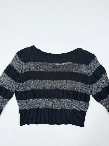 Love Junkie Cropped Striped Knit ♡ Size S