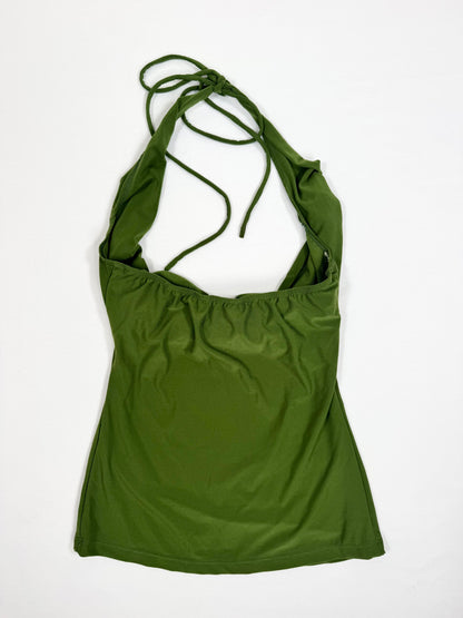 Green Cowl Neck Halter Top ♡ S