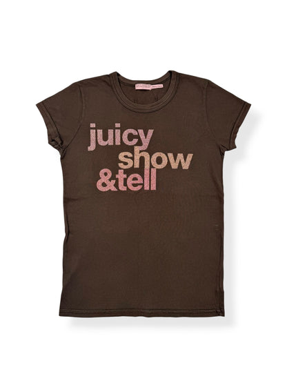 Juicy Couture “Show & Tell” Brown Tee ♡ S