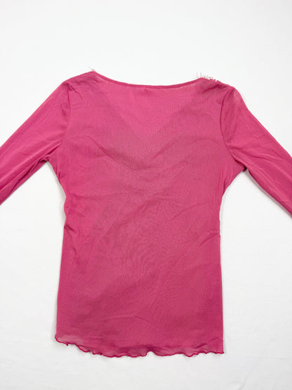 Pink Beaded Fairy Long Sleeved Top ♡ S