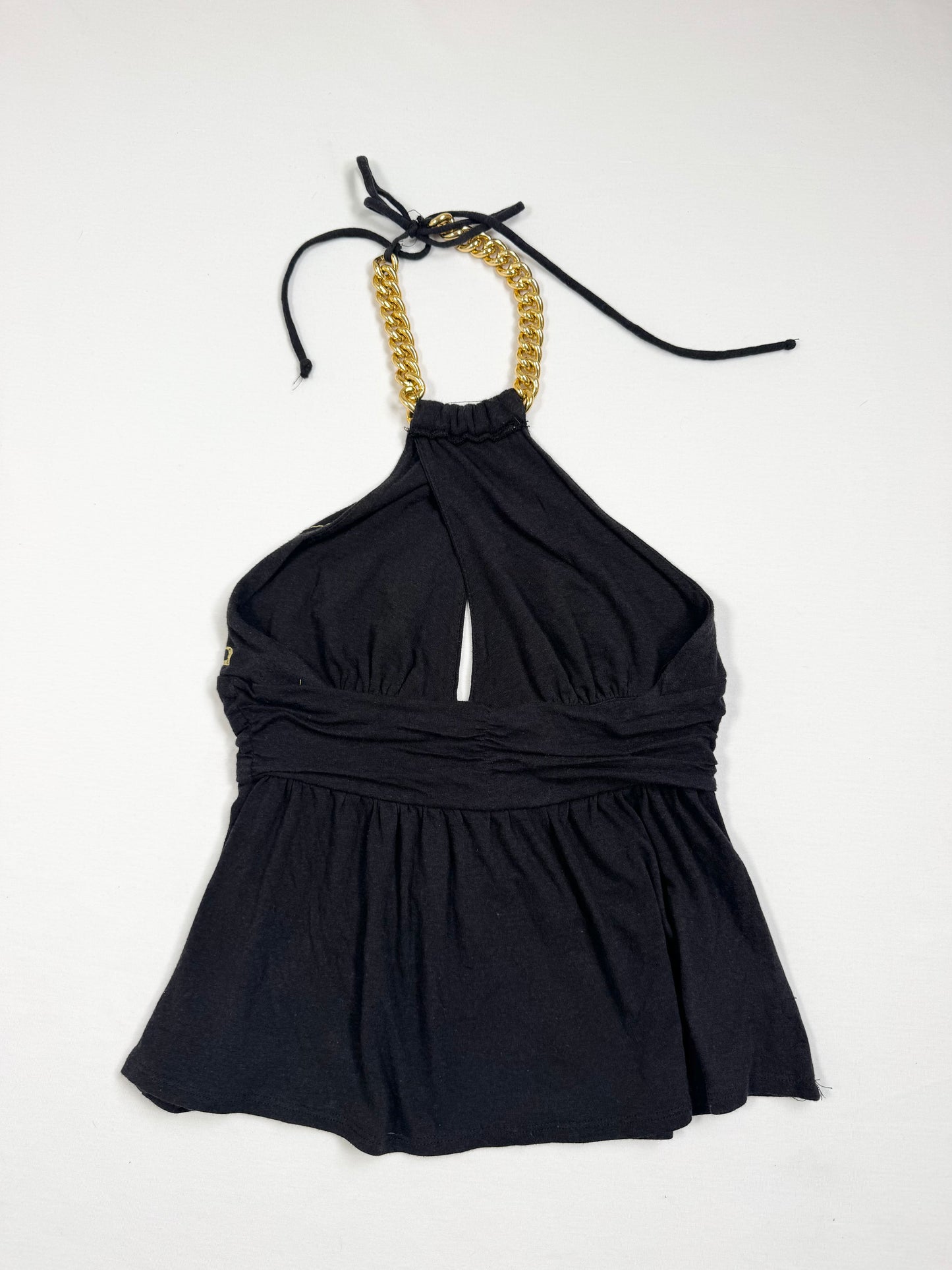 Baby Phat Black & Gold Chain Halter ♡ M