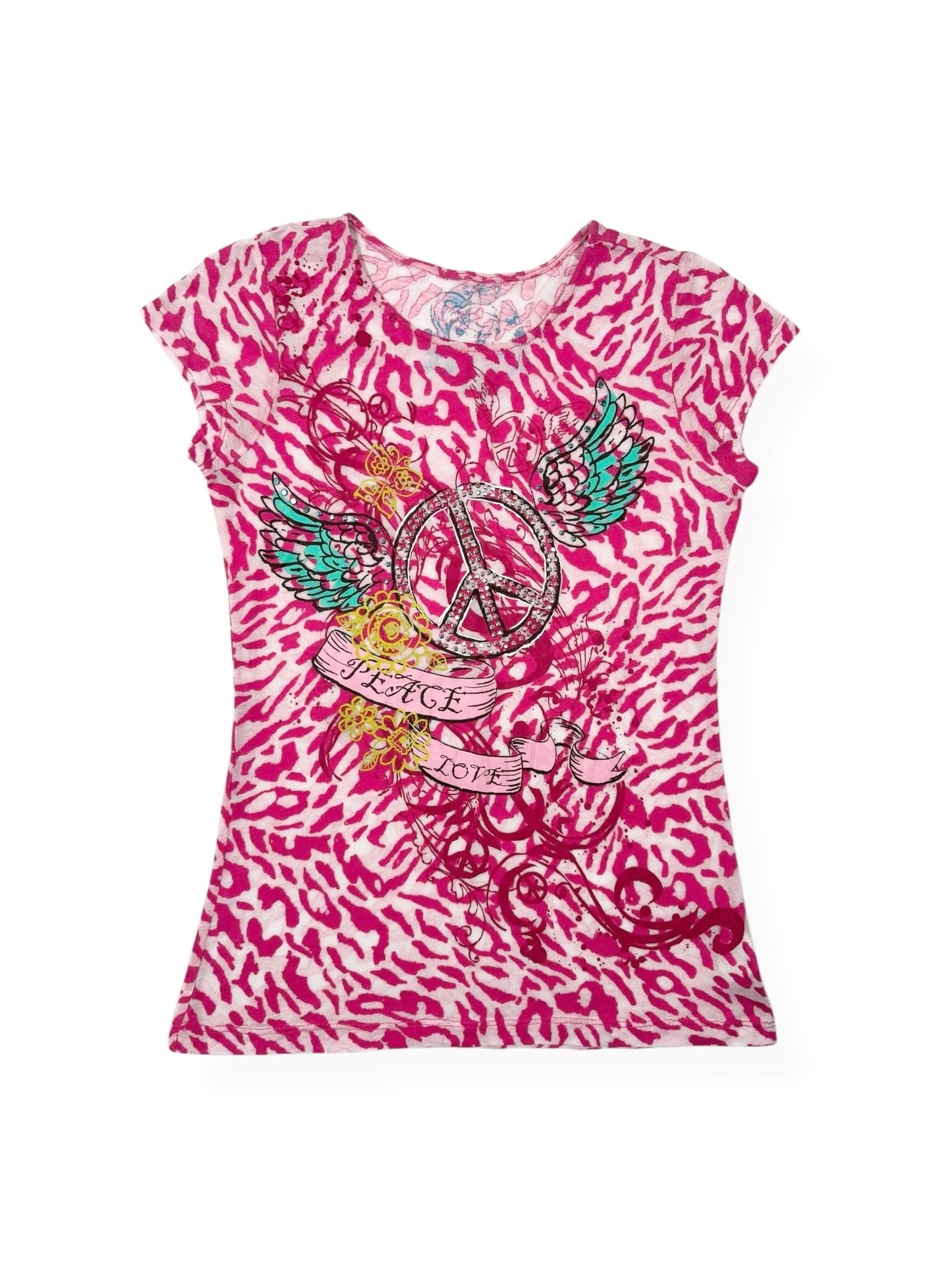 Pink Leopard Mcbling Tee ♡ Size S