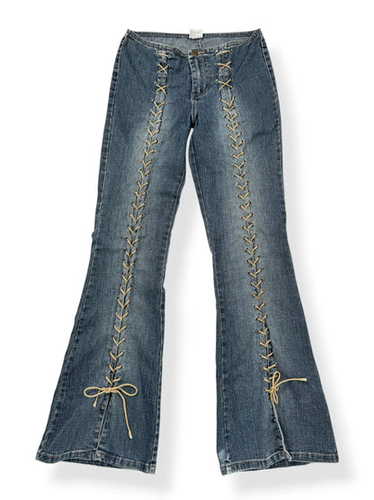 Mudd Lace Up Flared Jeans ♡ S