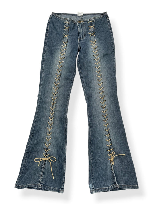 Mudd Lace Up Flared Jeans ♡ S