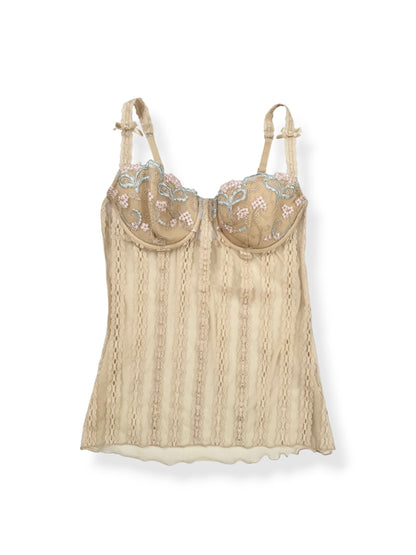 Beige Lace Cami ♡ S