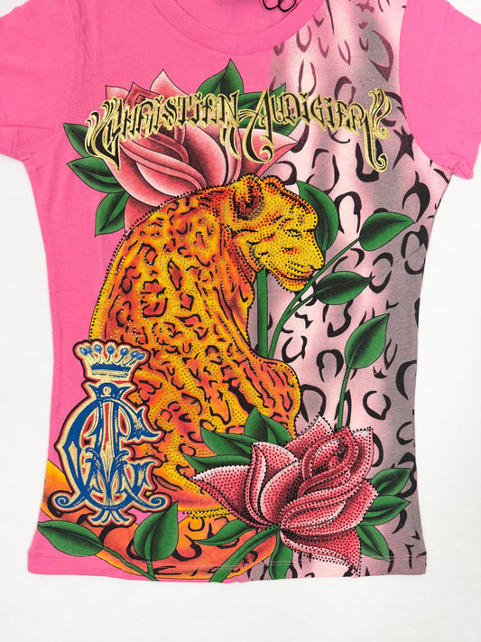 Christian Audigier Leopard Tee ♡ S