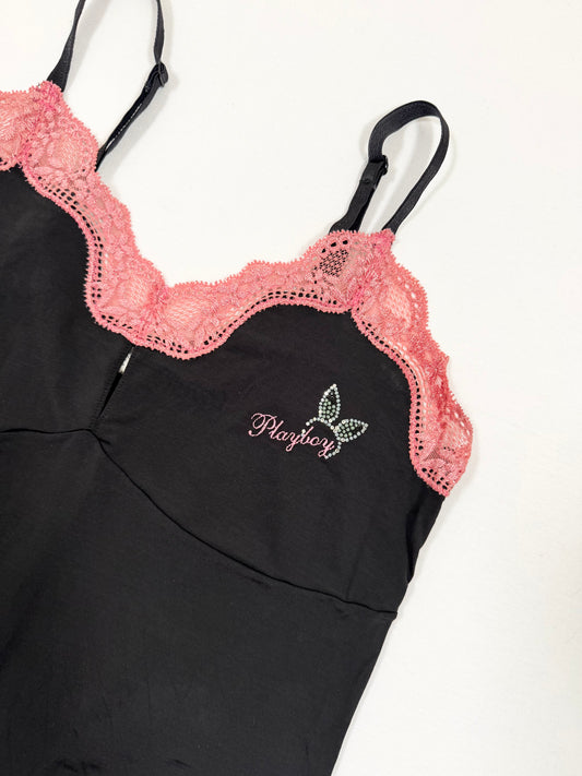 Playboy Lace Trim Cami ♡ M
