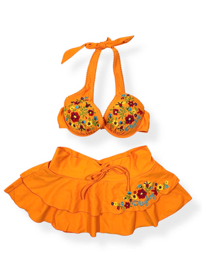 Playboy Embroidered Bikini & Skirt Set