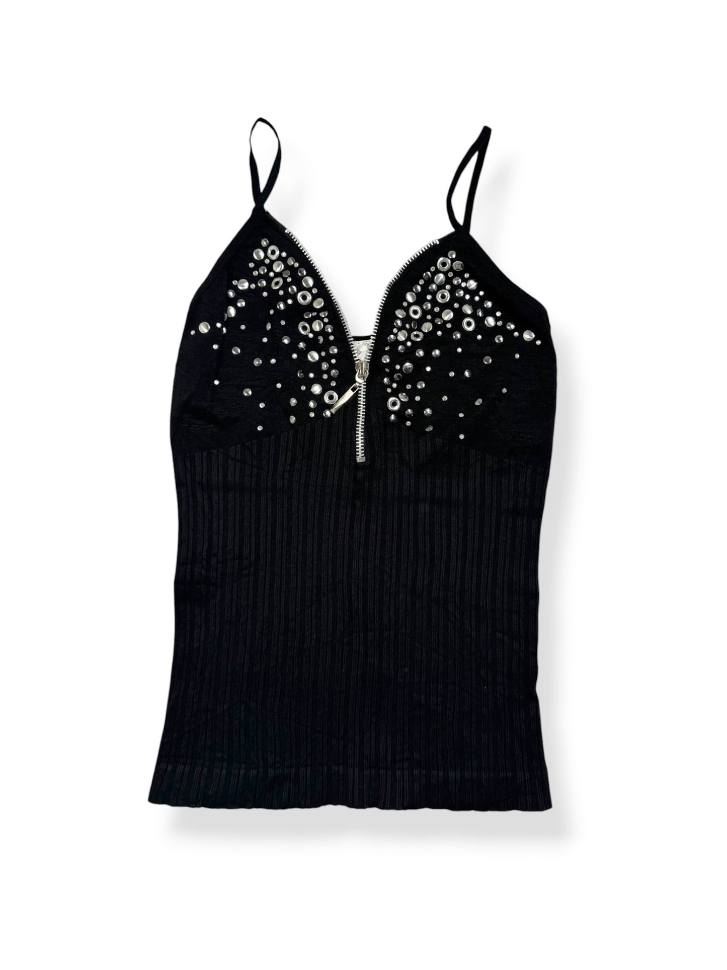 Studded Zipper Cami ♡ S