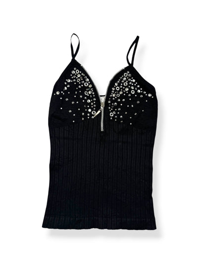 Studded Zipper Cami ♡ S