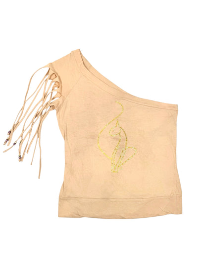 Baby Phat One Shoulder Tassel Tank ♡ Size L