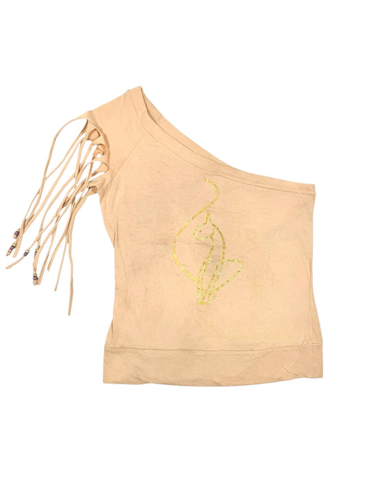 Baby Phat One Shoulder Tassel Tank ♡ Size L