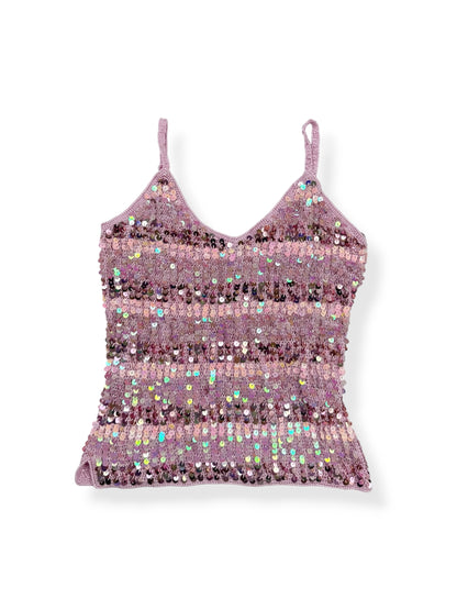 Oasis Striped Purple Sequin Cami ♡ XS/S