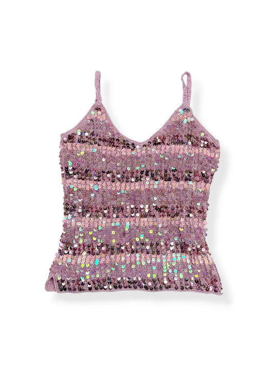 Oasis Striped Purple Sequin Cami ♡ XS/S