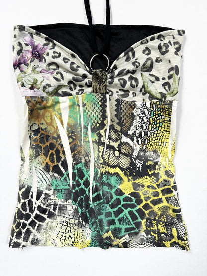 Leopard & Snakeprint Halter Top ♡ S