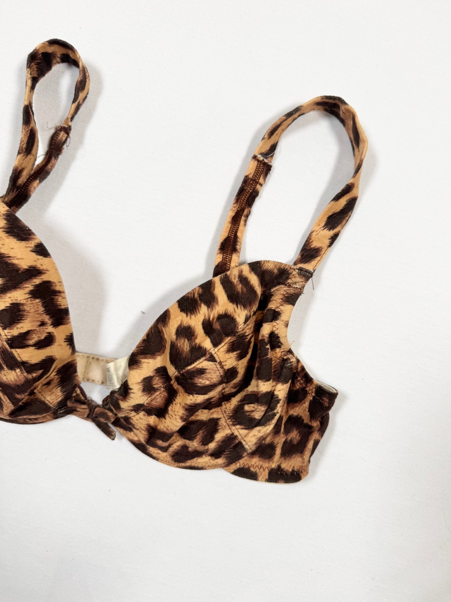 Lace Corset & Leopard Bra Set