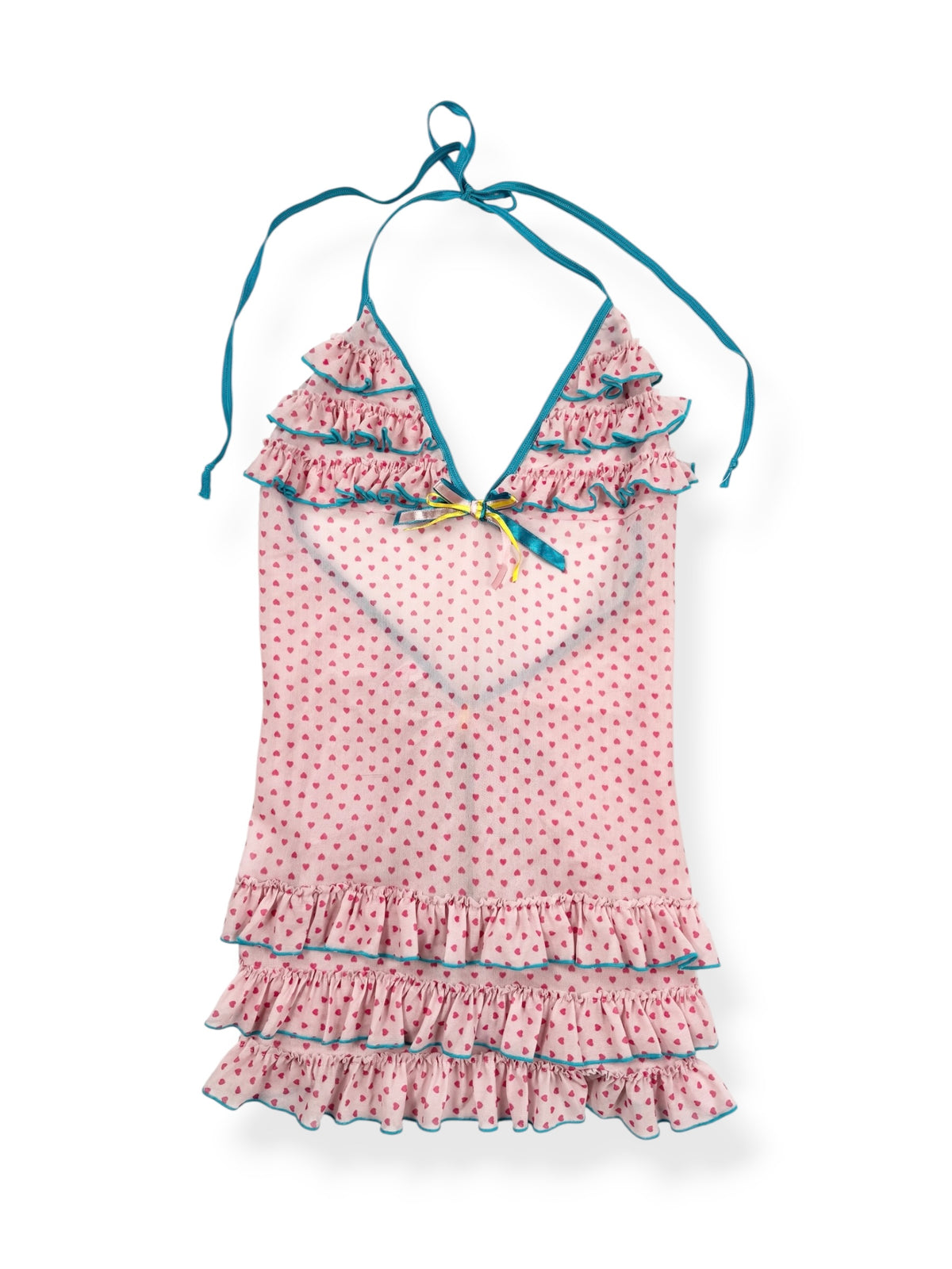 Pink & Blue Heart Ruffle Cami ♡ S