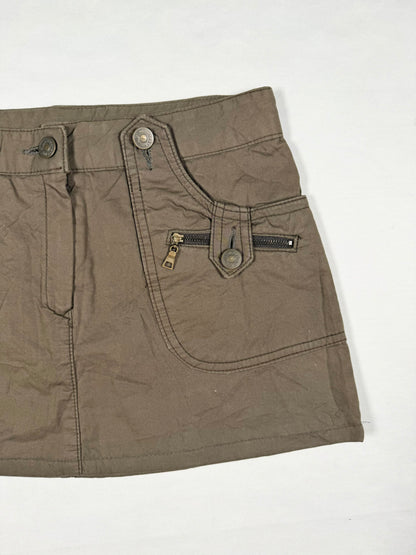 Khaki Cargo Skirt