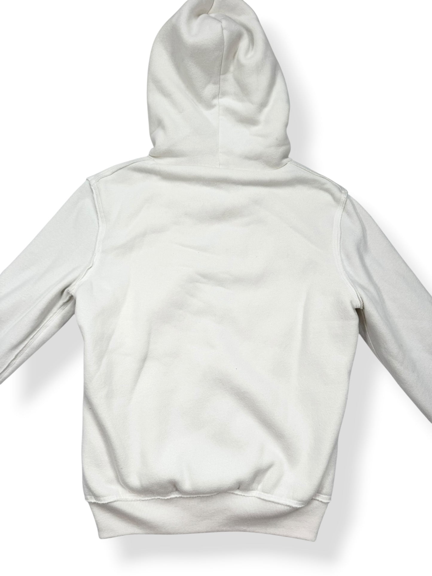 White Abercrombie Fur Hood Jacket ♡ S