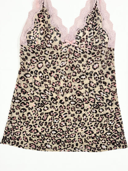 Pink Leopard Micromesh Cami