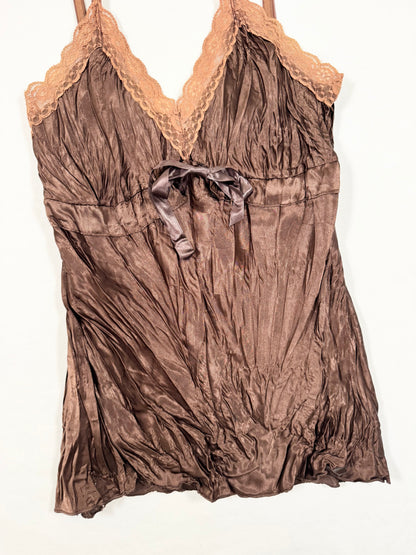 Brown Satin Cami ☆ S