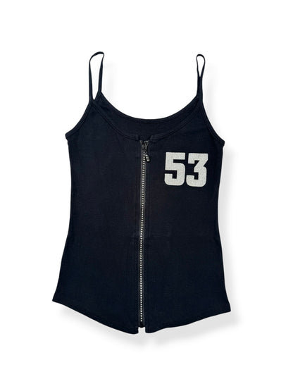 Diamanté Zipper “53” Cami ♡ S