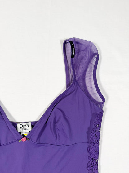 D&G Purple Babydoll Top ♡ Size L