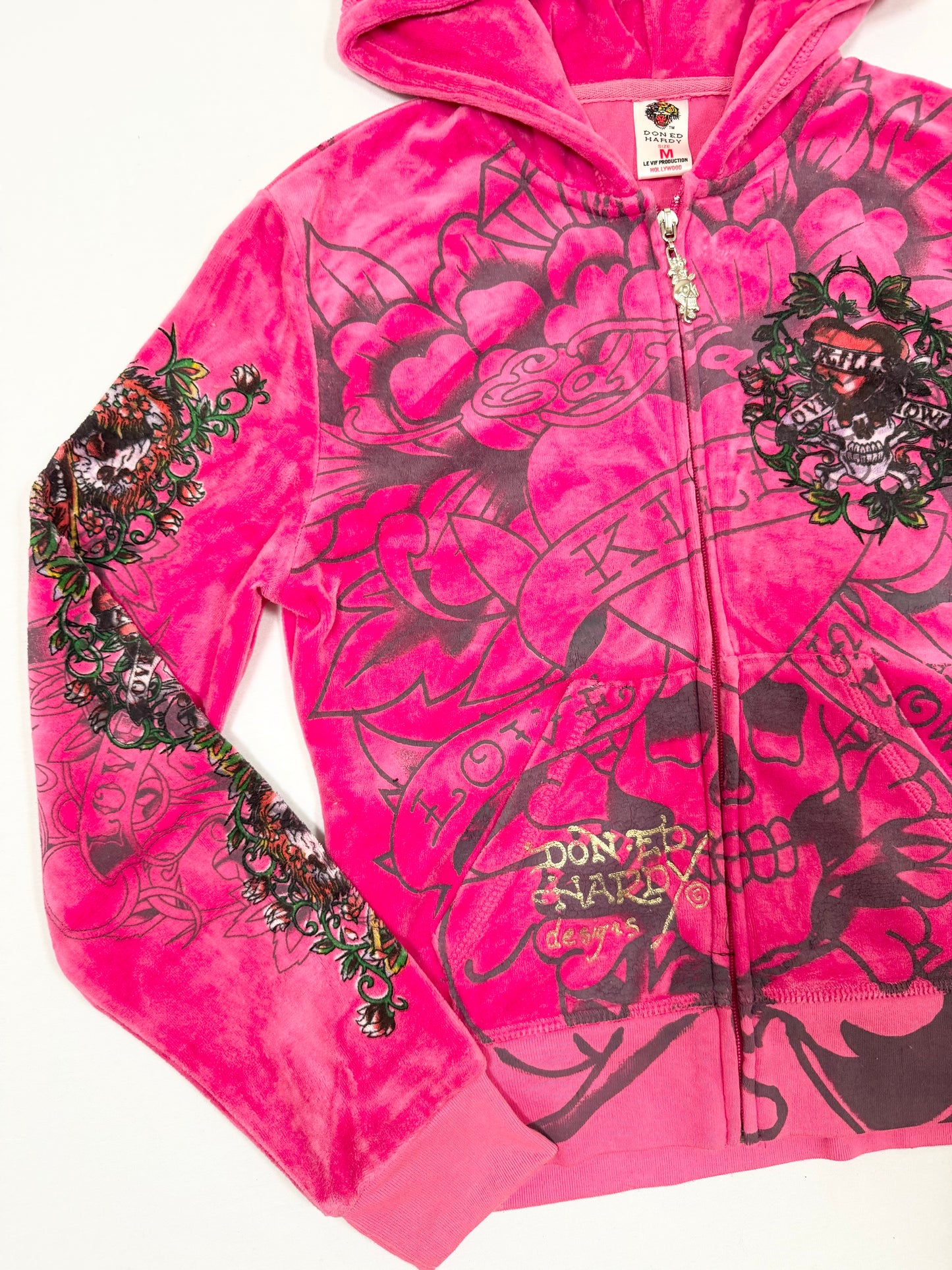 Pink Velour Ed Hardy Tracksuit