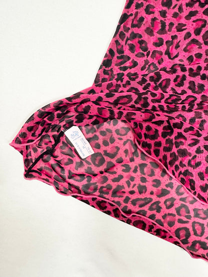 Pink Leopard Mesh Cami