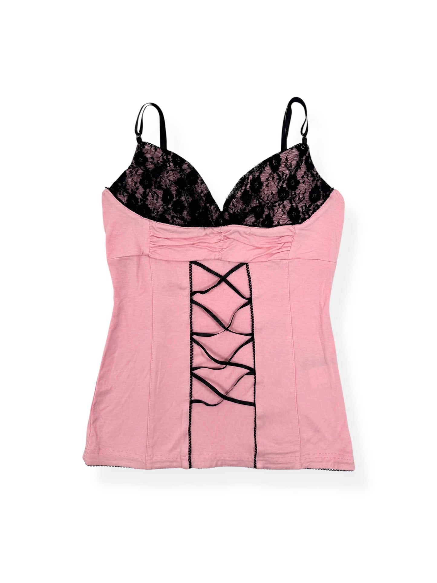 Lipservice Pink Corset Cami ♡ ♡