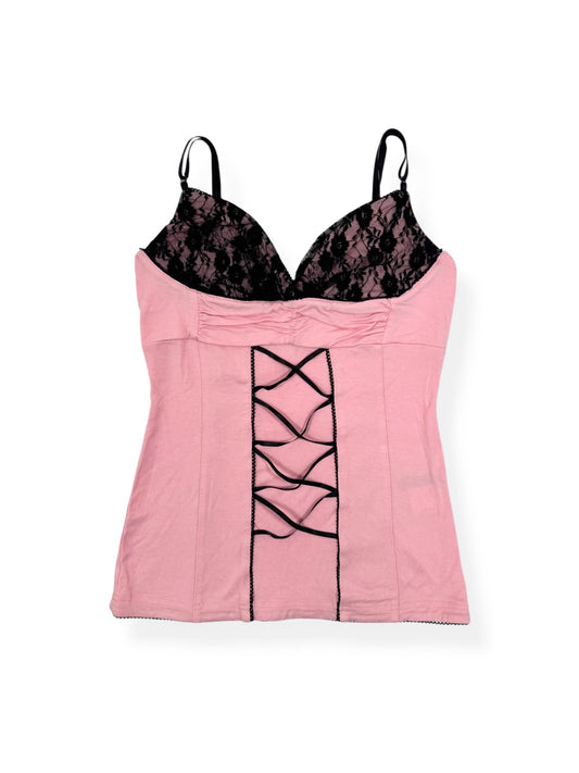 Lipservice Pink Corset Cami ♡ ♡
