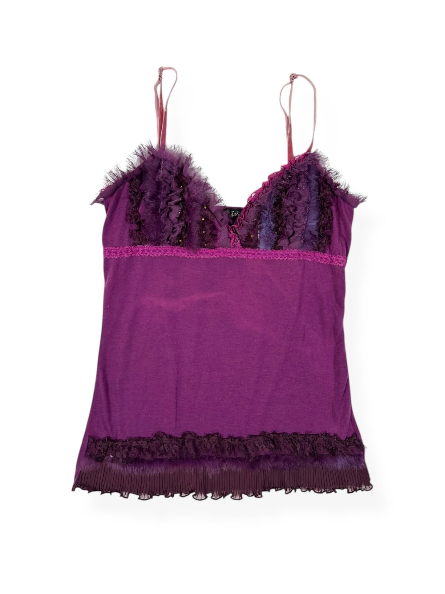 Ruffle Bust Purple Cami ♡ Size S
