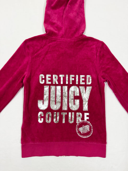 Certified Juicy Couture Pink Zip Up Hoodie ♡ XS