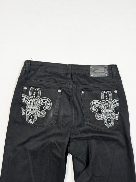 LUXE Cross Flared Jeans ♡ Size M