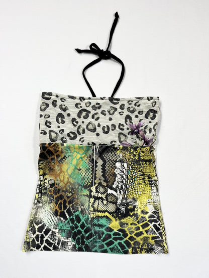 Leopard & Snakeprint Halter Top ♡ S