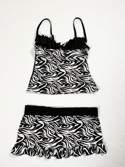 Rampage Zebra Lace Cami Set ♡ M/L