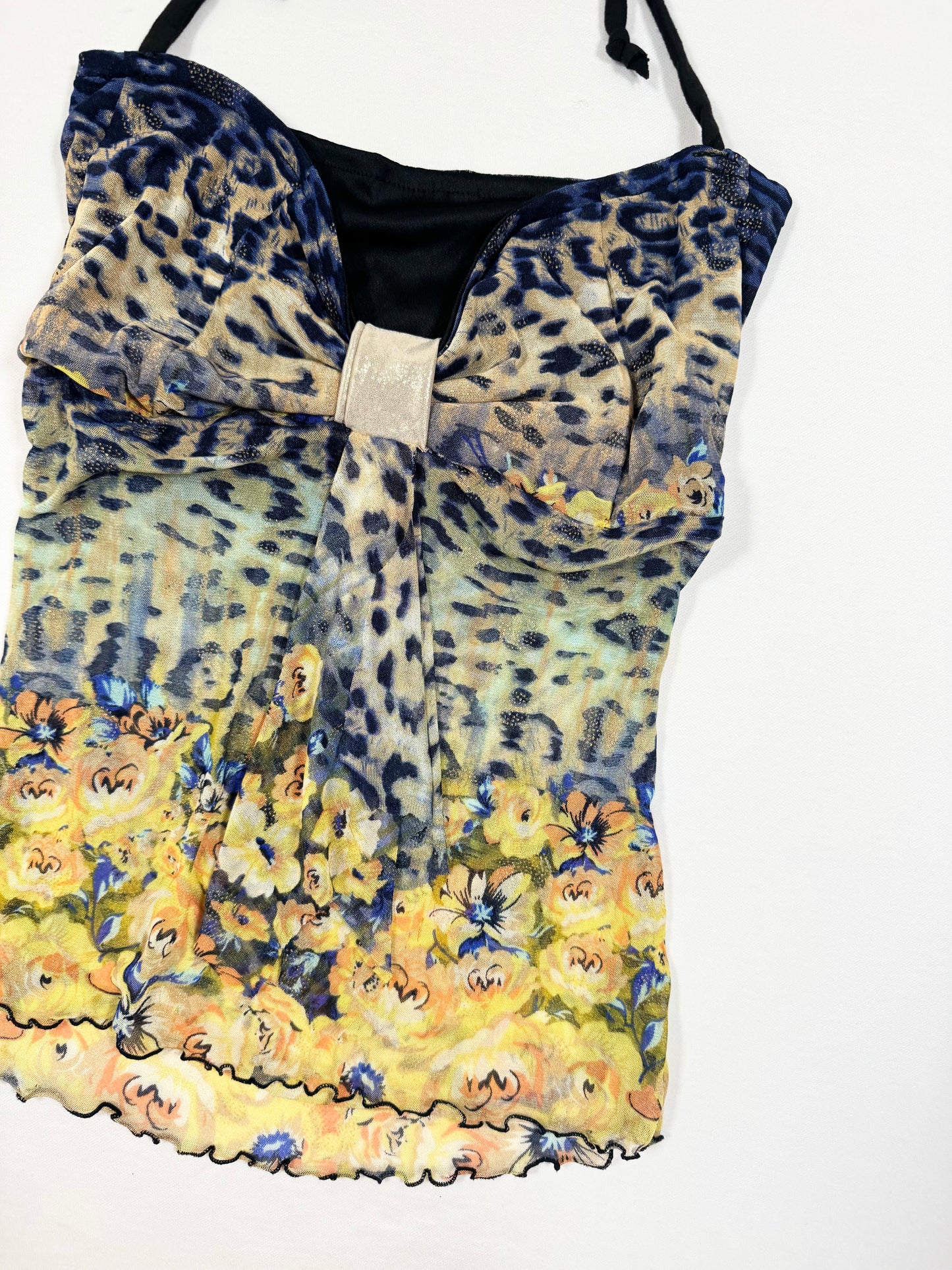 Leopard Flower Halter Cami ♡ S