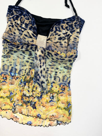 Leopard Flower Halter Cami ♡ S