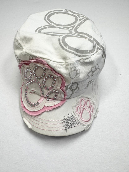 White & Pink Paw Cap ♡
