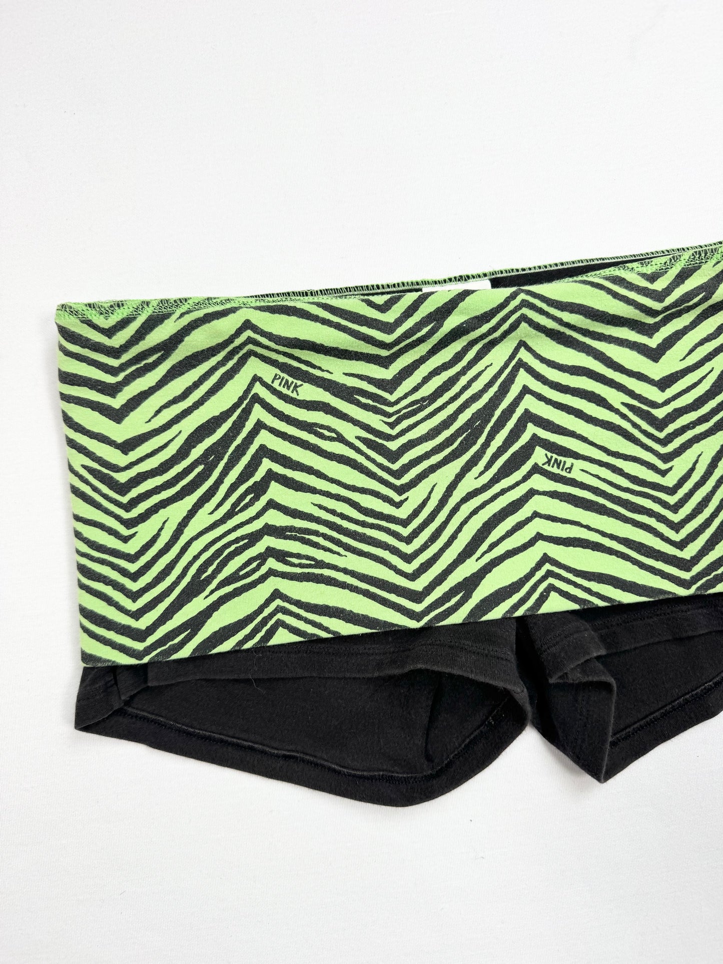 Green Zebra Fold Over Shorts ♡ XS/S